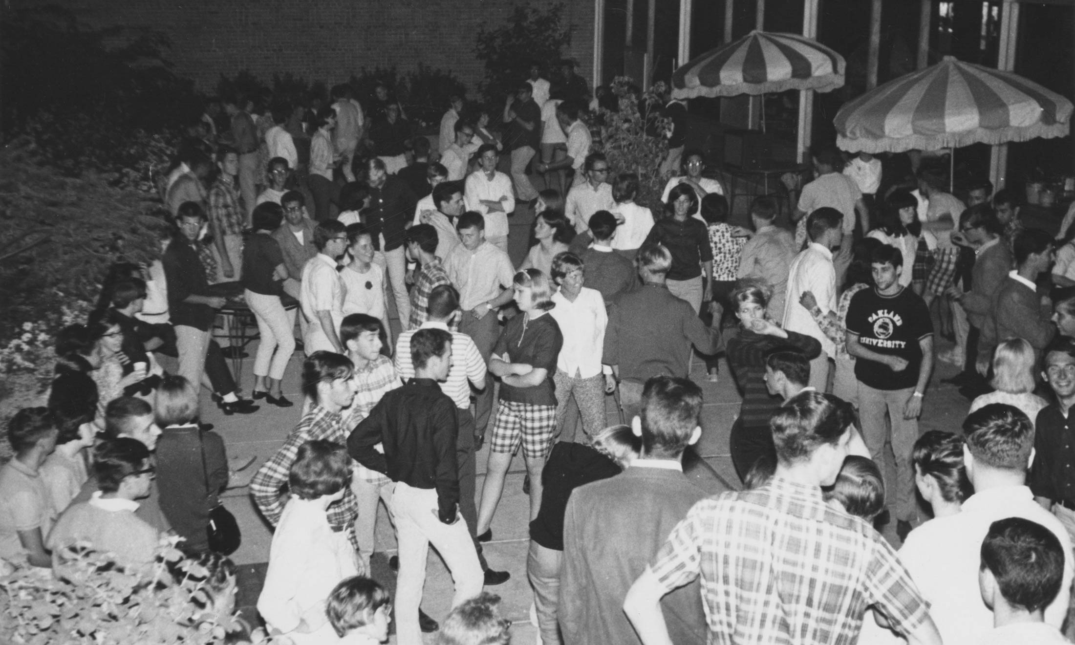 Party held on the terrance of the Oakland Center