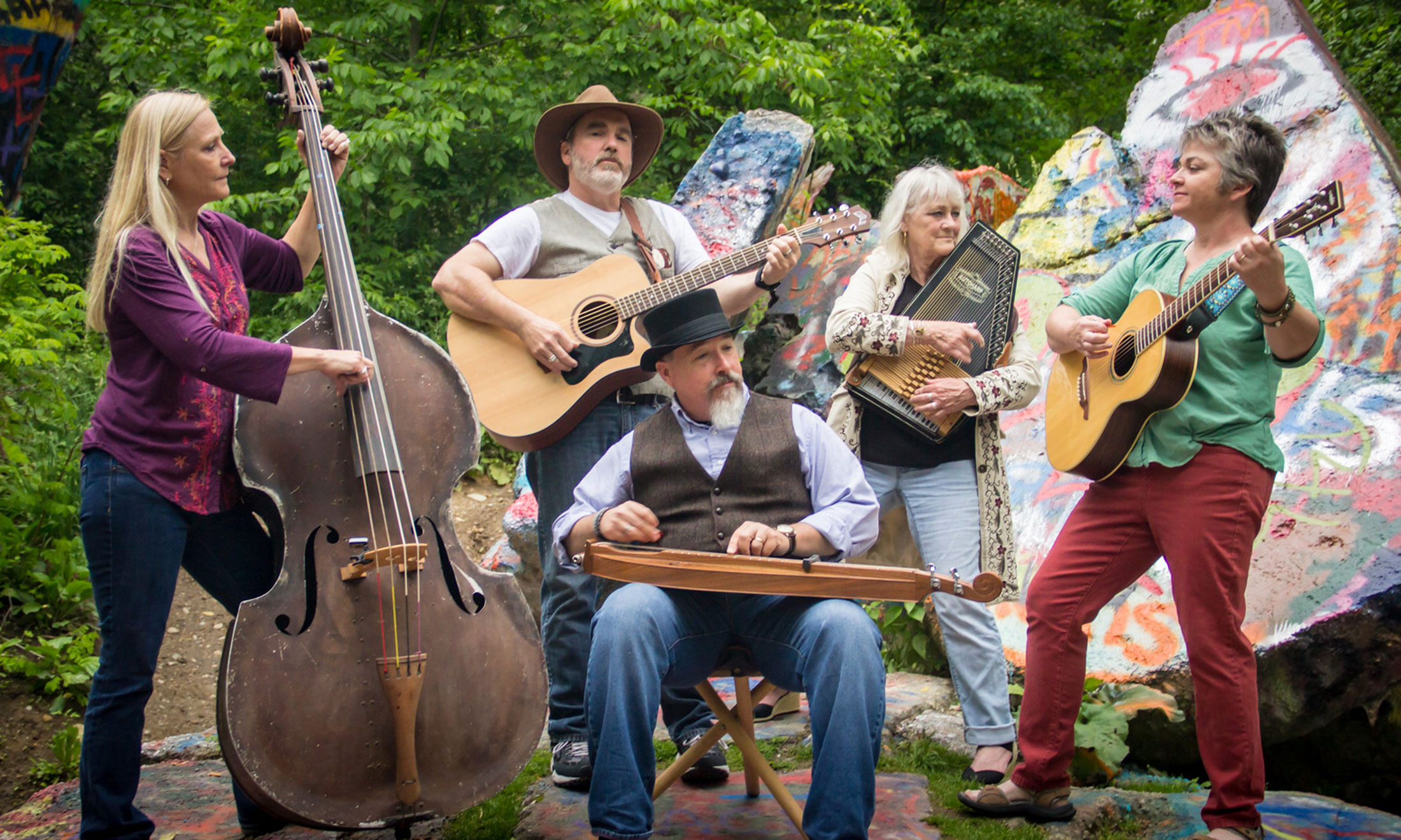 Professor Peter Trumbore plays the Appalachian mountain dulcimer with his folk band Munson's Mill 