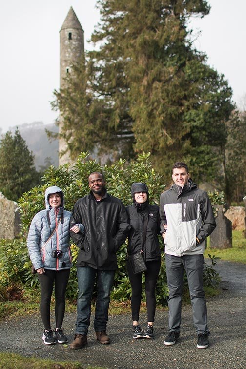 students touring Ireland
