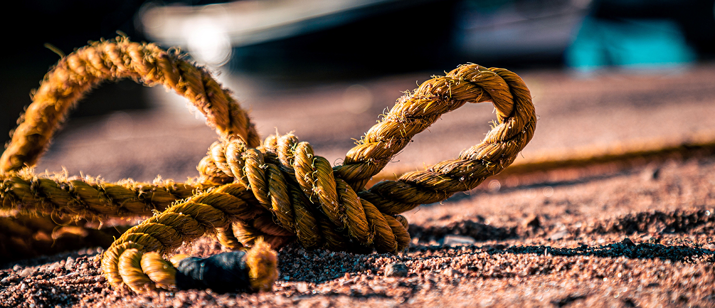 sailing rope tied in a knot