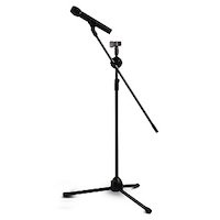 A boom floor microphone stand.