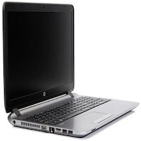 An open HP probook 450 laptop.