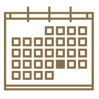 Icon of a calendar with one of the days filled in