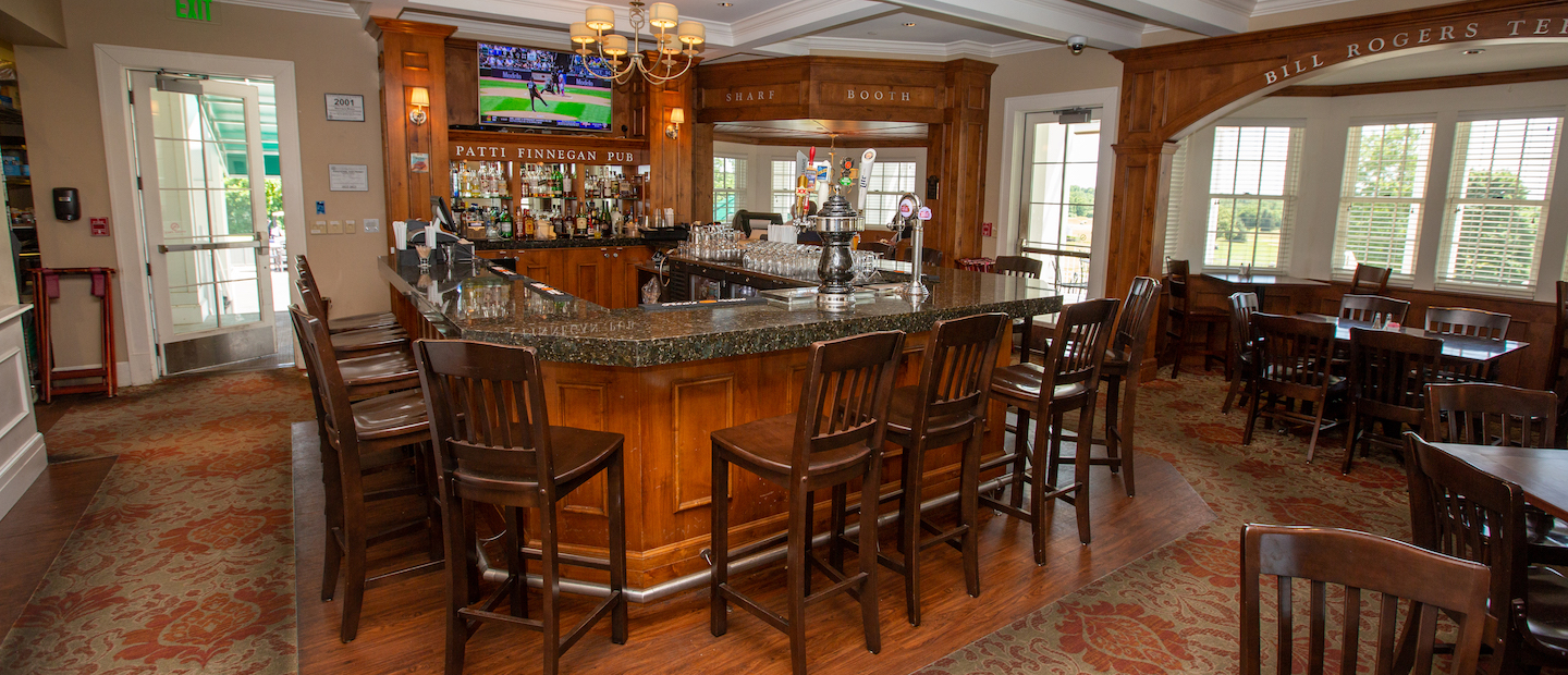 The interior of Oakland University's golf clubhouse