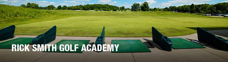 image of a putting green with the text "Rick Smith Golf Academy"