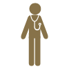 Male Icon - Man with Stethoscope