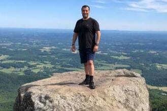 An image of Claudio Cortes hiking