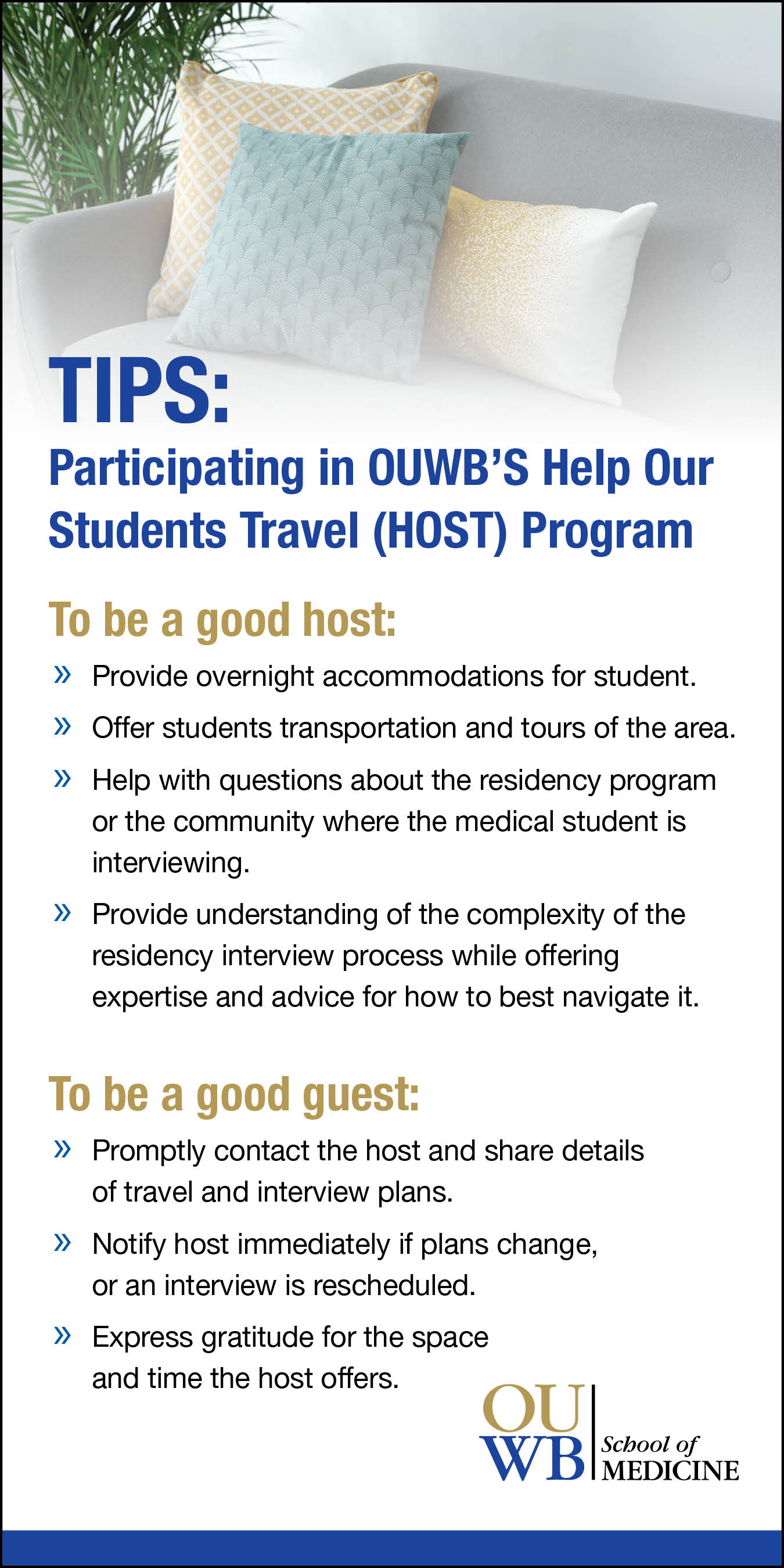 OUWB Host Program Tips