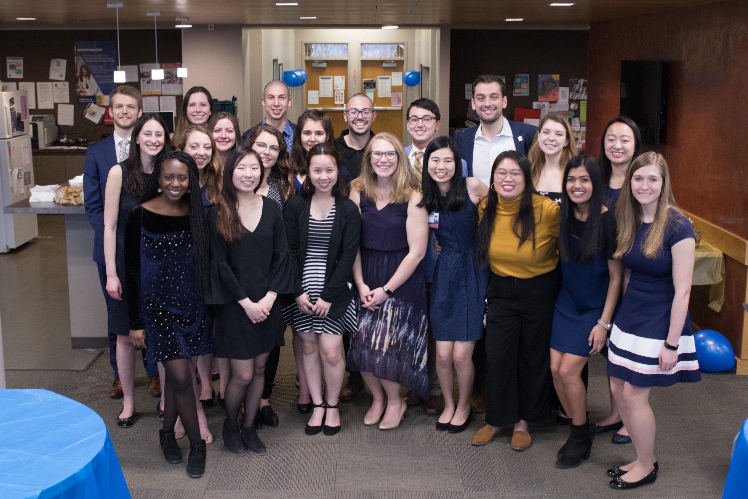 Students pose for a picture at OUWB's 2020 PIG Roast.