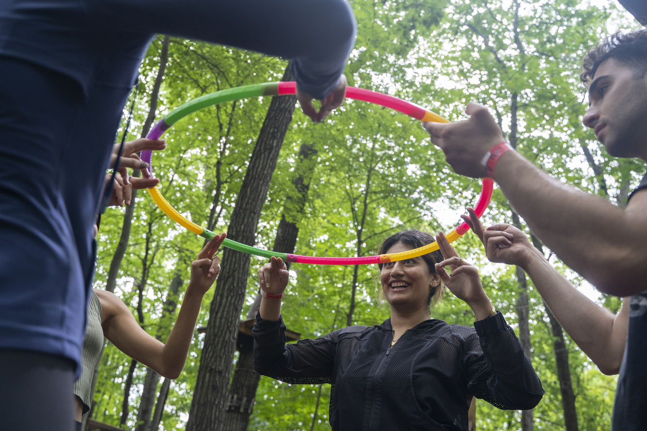 An image of OUWB students team-building