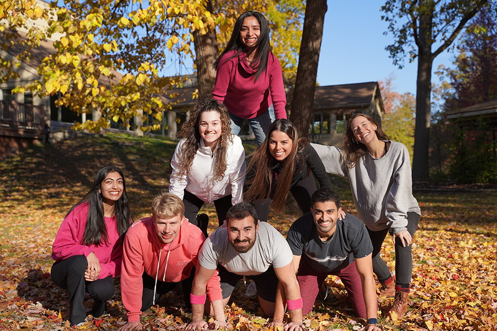 An image of students cheering