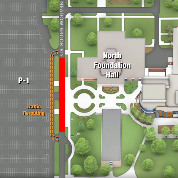 MBR closure Meadow Brook Road partial closure