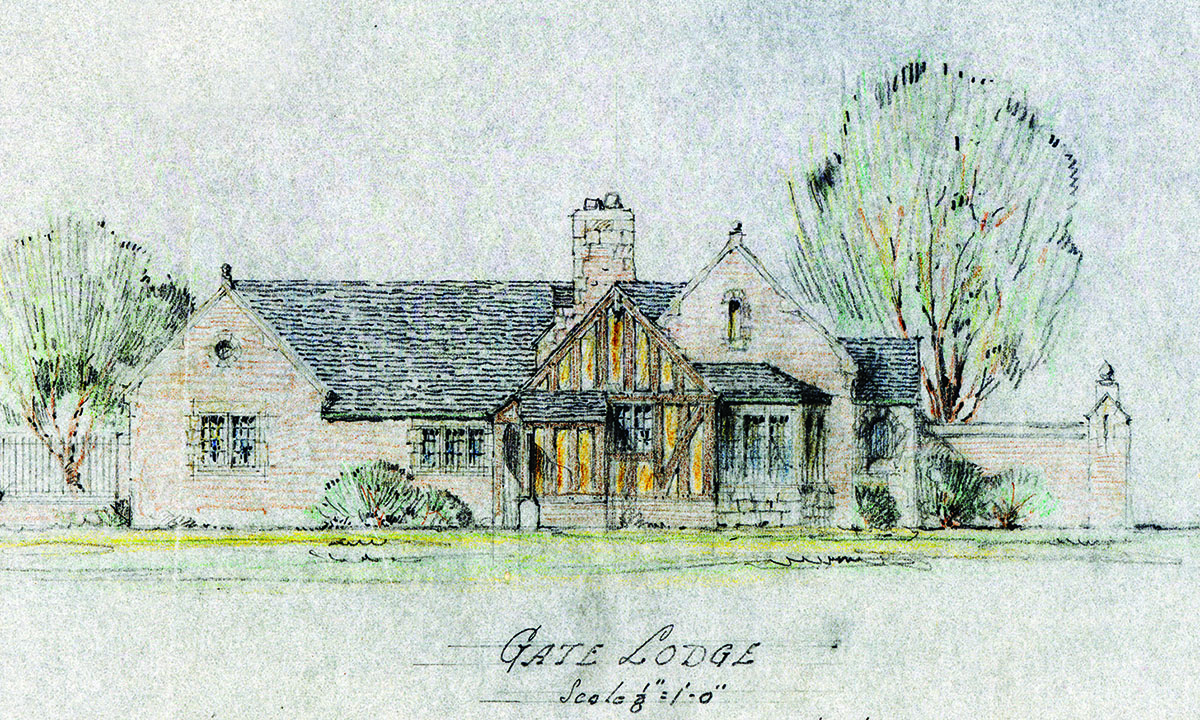 Drawing of the Gate Lodge from 1928
