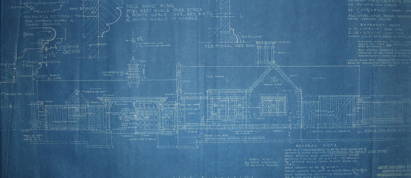 Gate Lodge blueprints from 1928