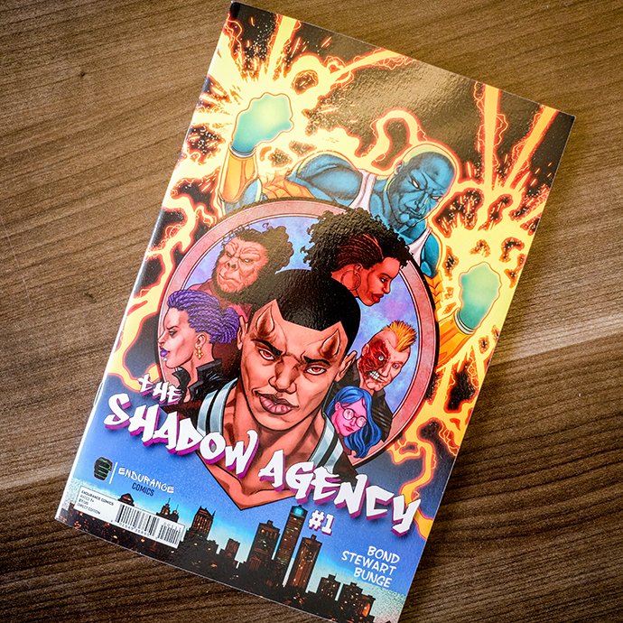 A comic book titled "The Shadow Agency"