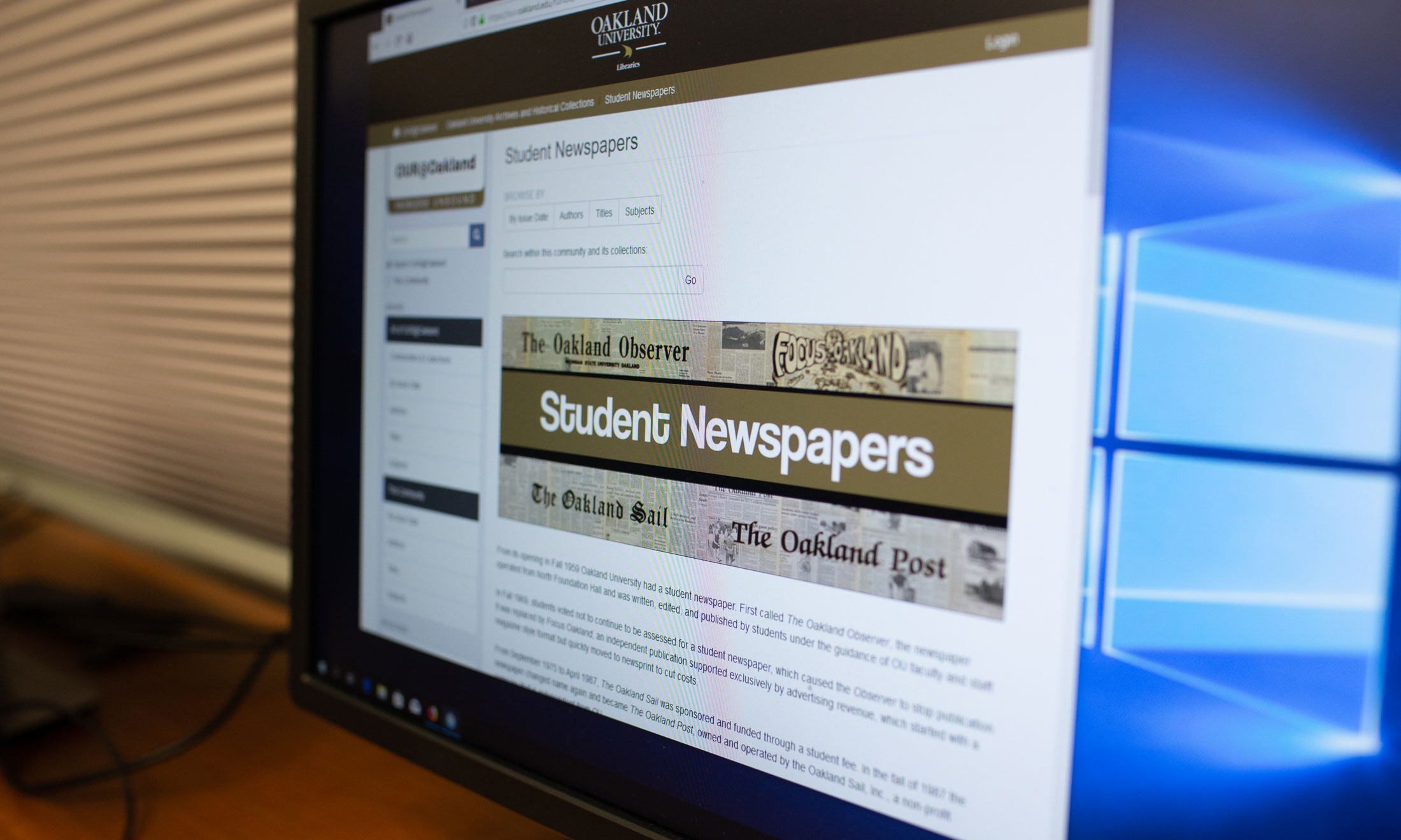 Student Newspaper Digital Archives Homepage