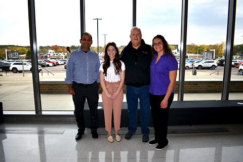 Vijit Pandey (ISE Department Chair) Carly Kallen (Undergraduate Award Recipient) Denny Pawley Nina Costa (Undergraduate Award Recipient)