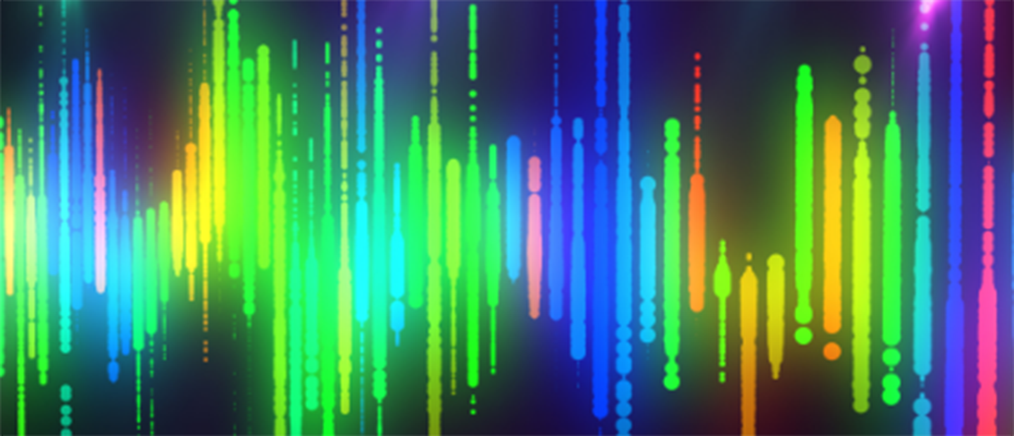 A colorful graphic image of radio frequency waves.