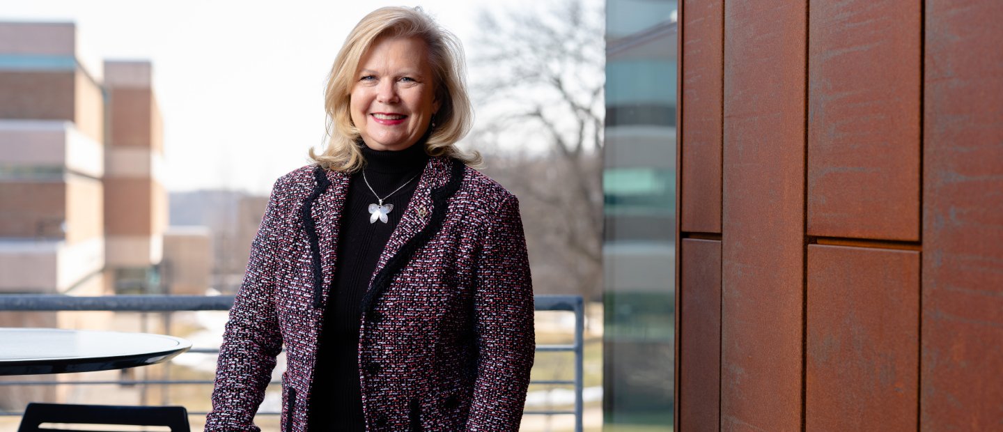 Oakland University Provost, Dr. Rios-Ellis, smiling at the camera.