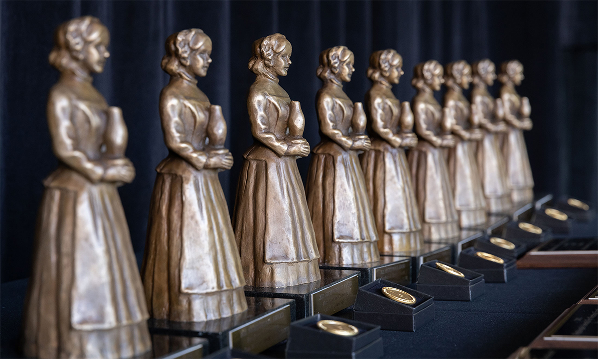 A row of Nightingale awards