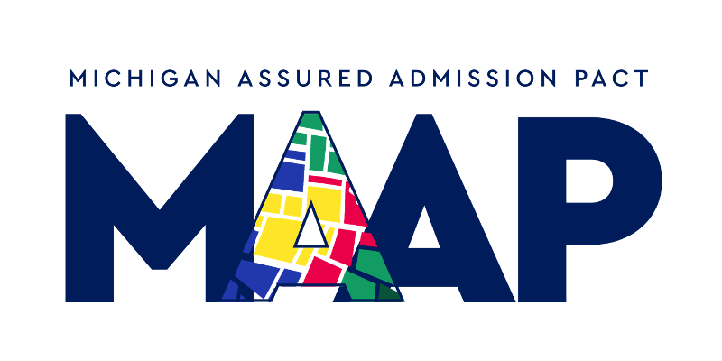 The words Michigan Assured Admission Pact above the MAAP acronym.