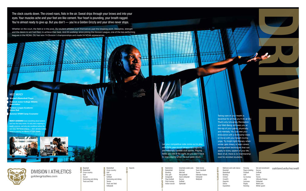 Determined Contender Example - Sample of Athletics Design piece showcasing a determined contender