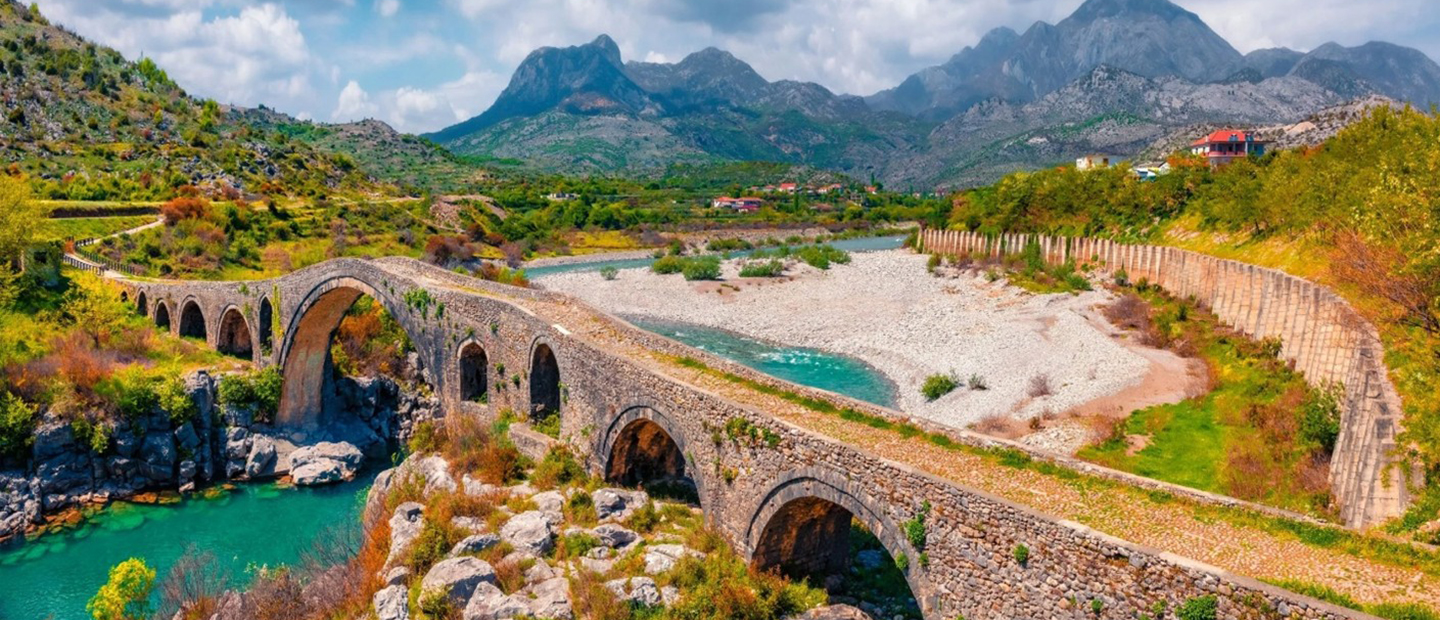 A bridge over a river in Albania