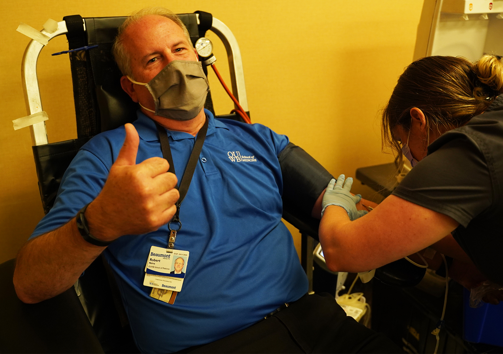 Robert Noivadonors donating blood during a recent drive led by two student organizations