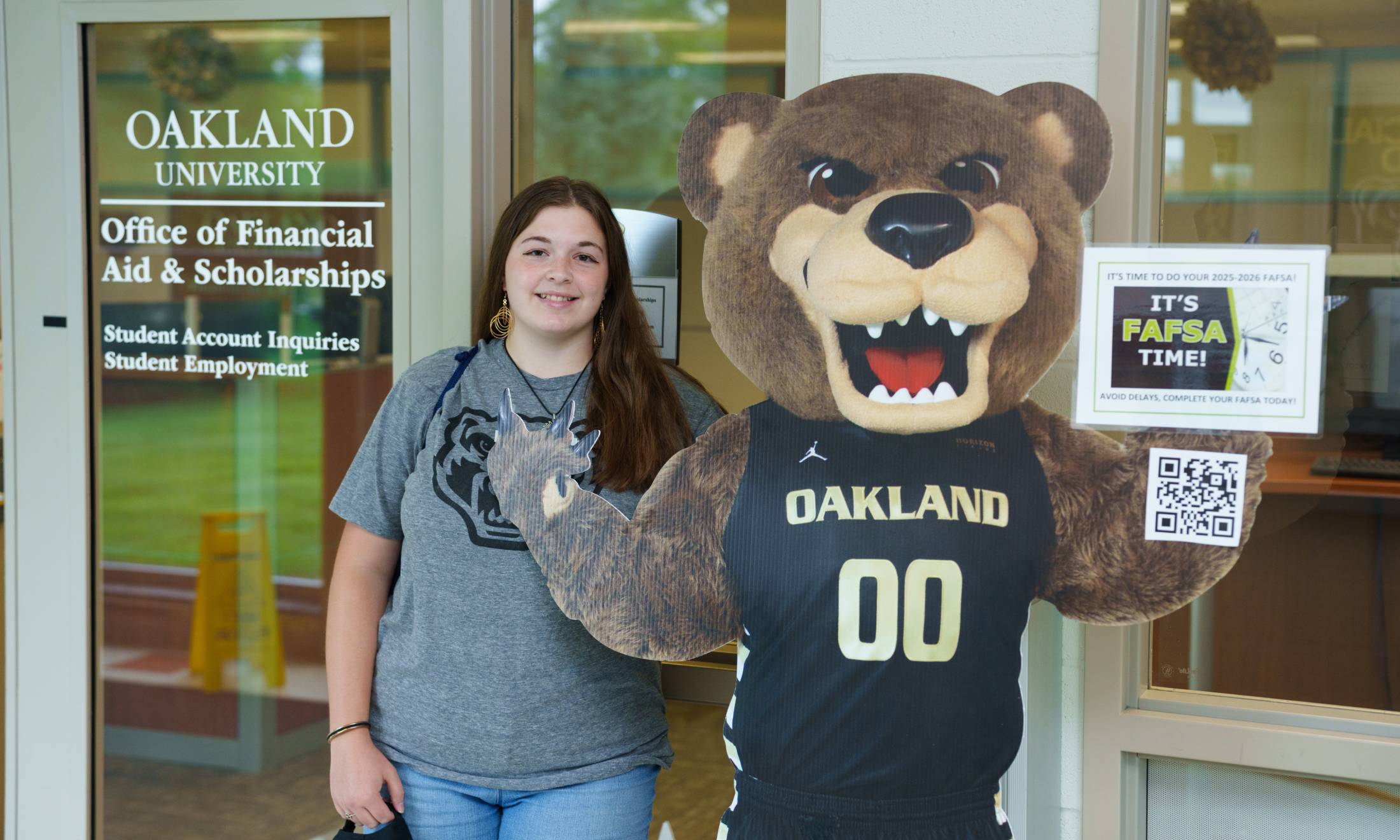 Student with Grizz