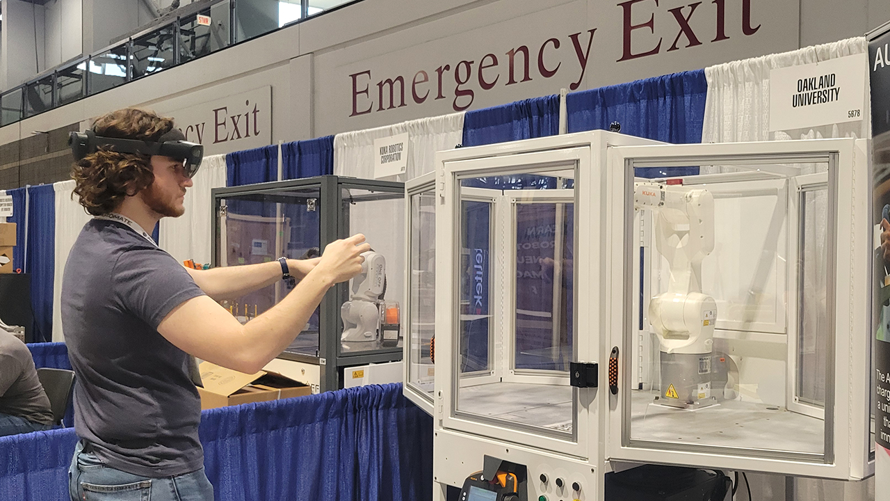 Man wearing a VR headset