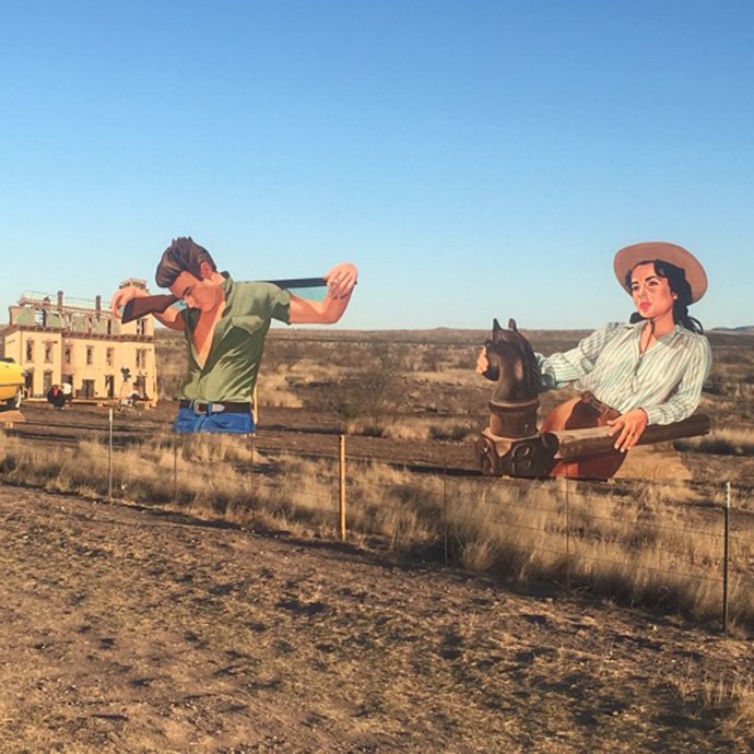 Photo of art in desert