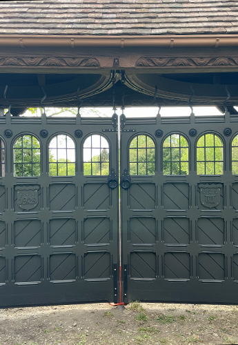 Historical photo of Gate Lodge gate after renovations
