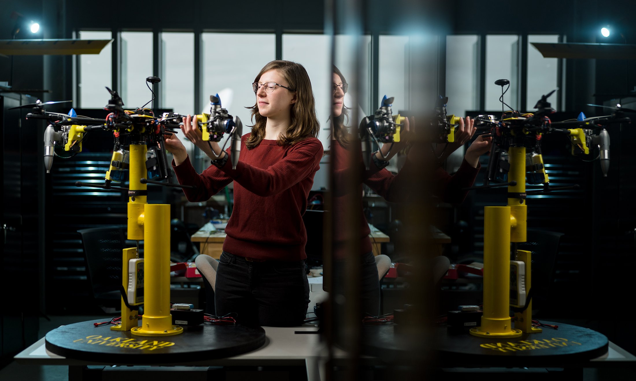 A student working in a lab