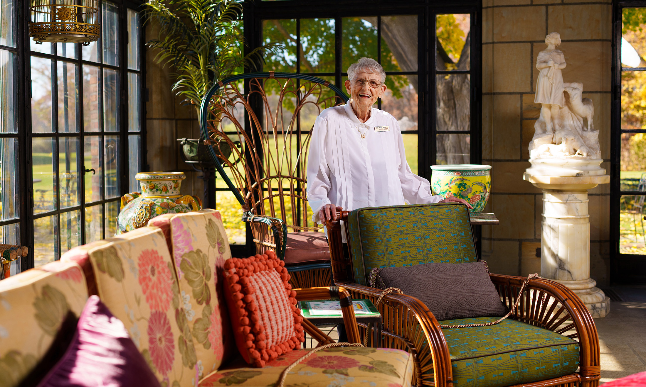 Gwen Kirby standing in a room