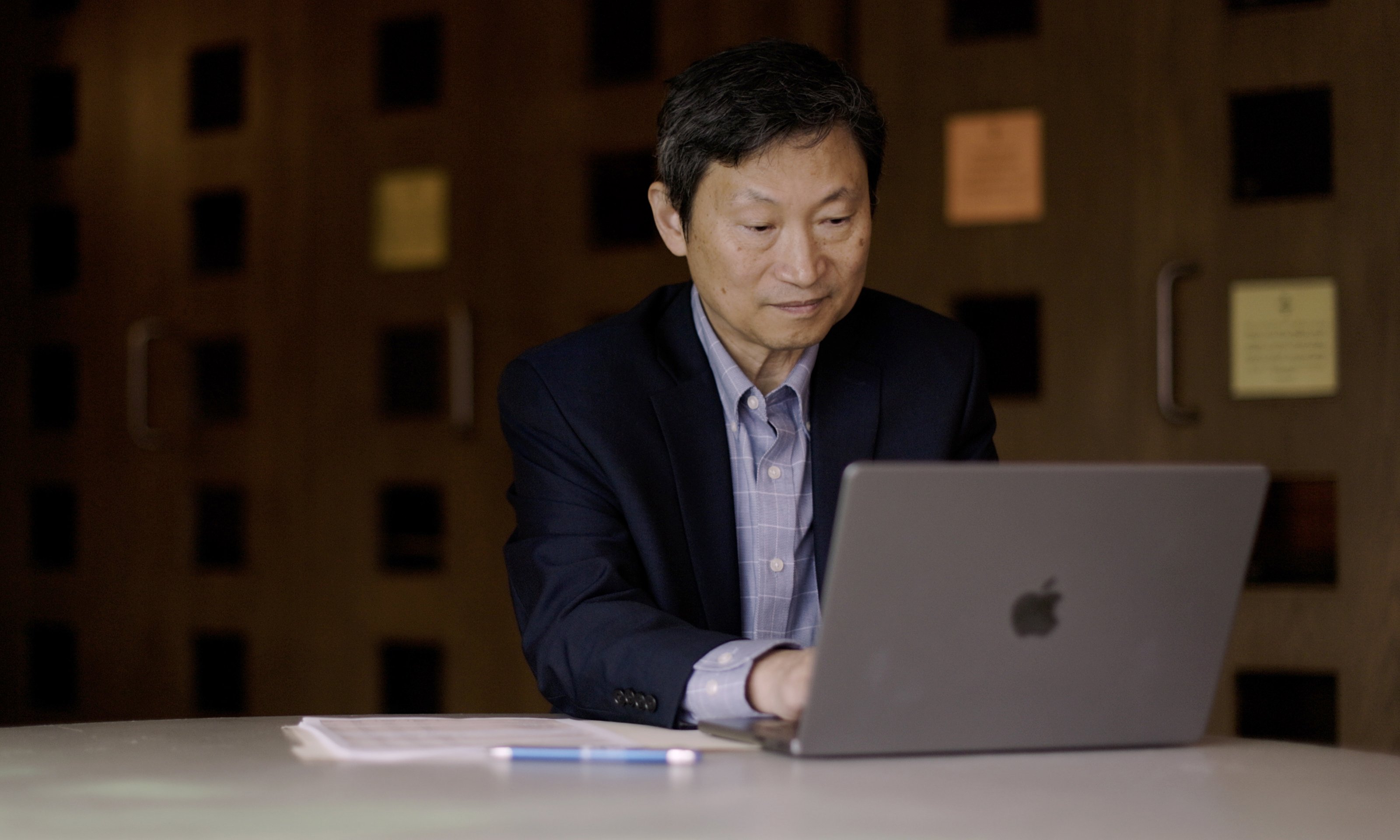 Seong Yeon Cho working on a computer