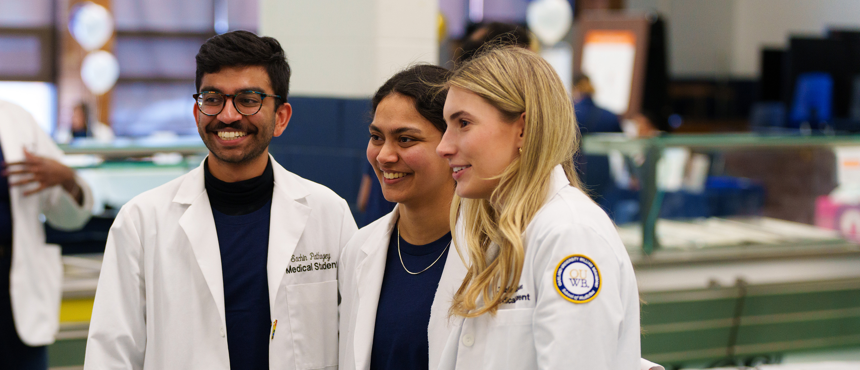 An image of students at a health fair in the community