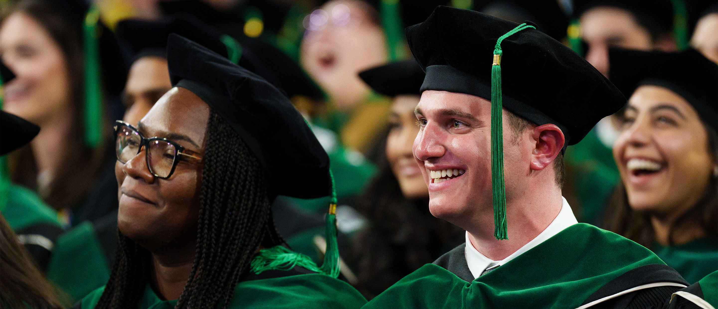 An image of alumni at the Class of 2025 commencement
