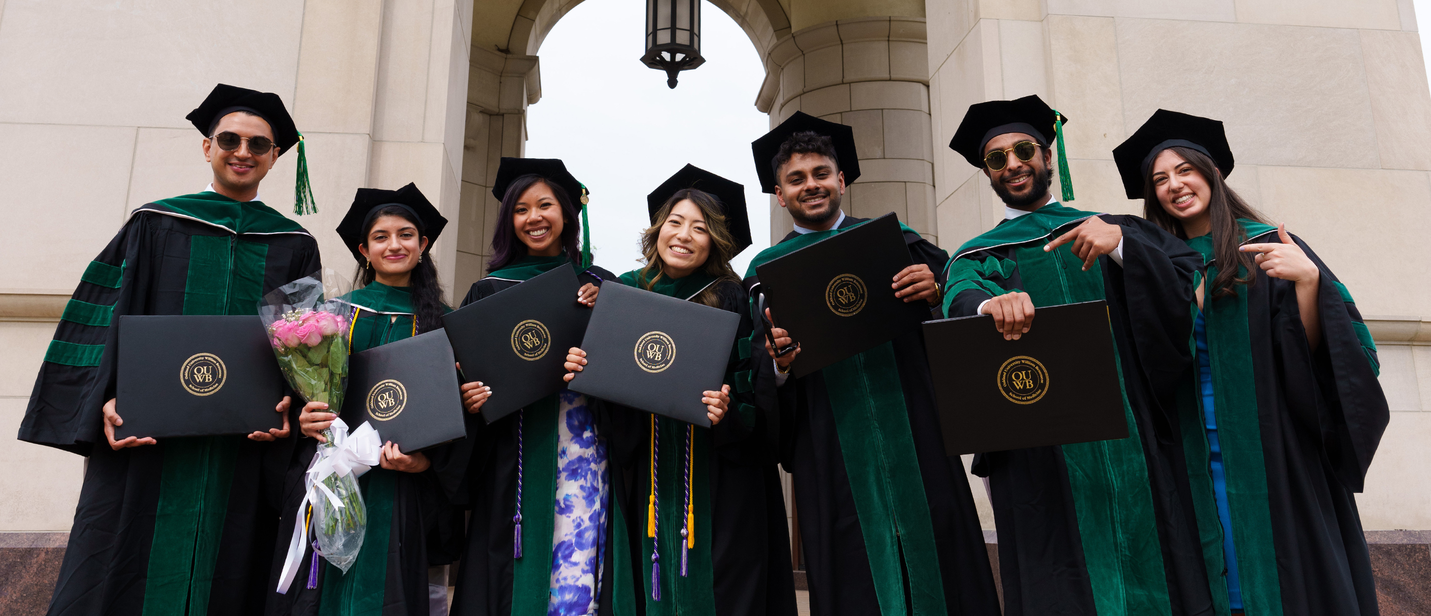 An image of students after commencement
