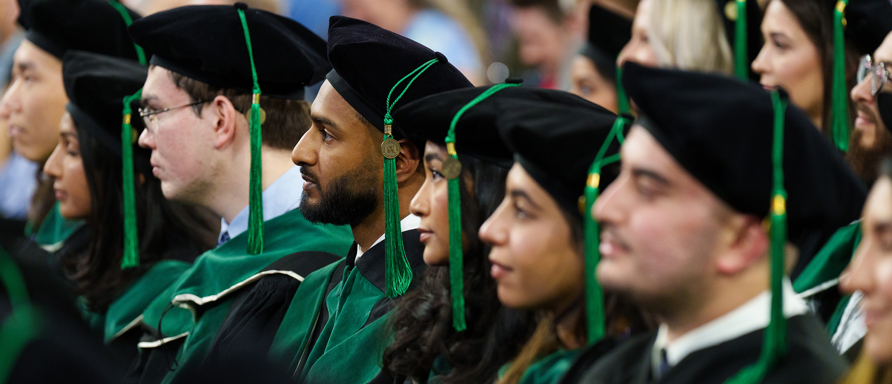 An image of OUWB students at commencement