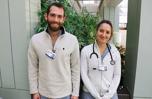 An image of two exchange students