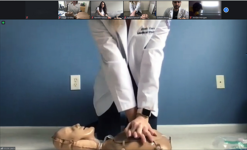 An image of someone practicing CPR