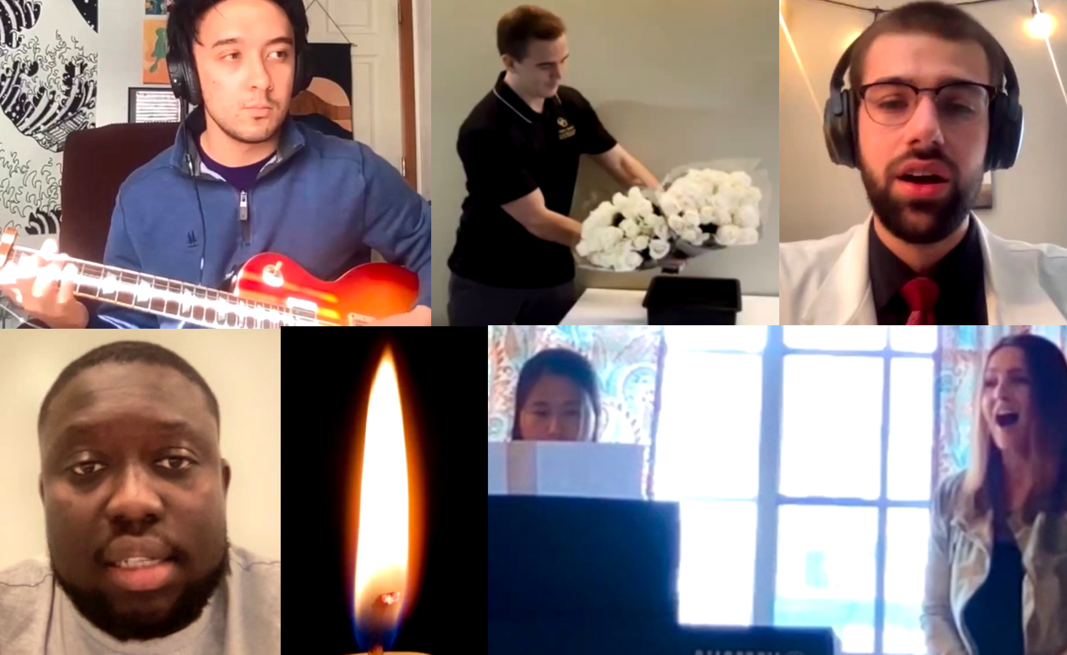 A collection of images from the ceremony