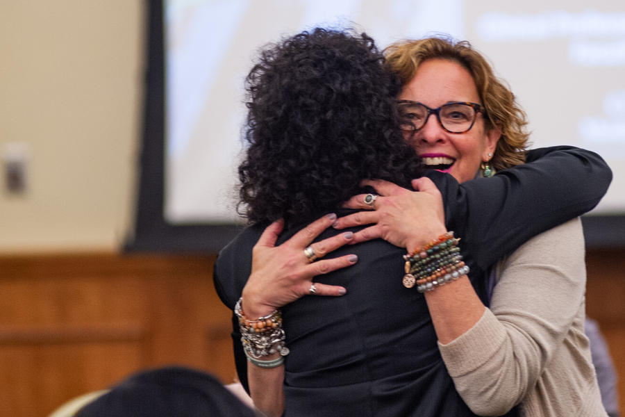 An image of two people hugging