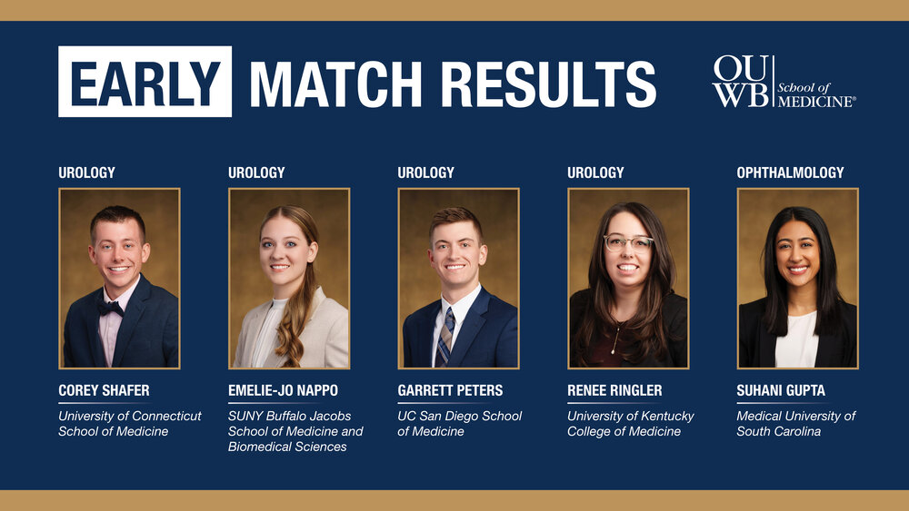 An image showing the results of the early match at OUWB