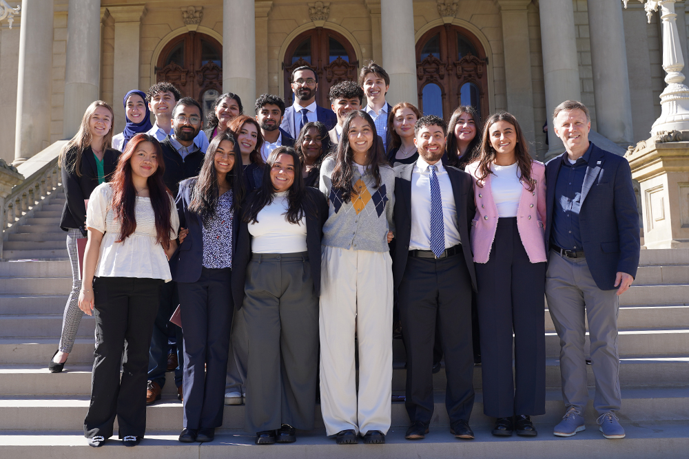 An image of the OUWB cohort on the capitol building steps