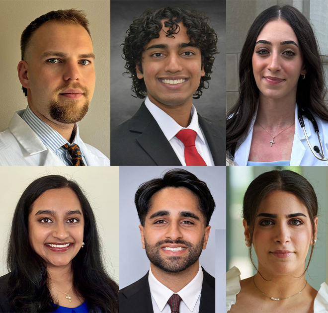 The six students named outstanding for 2025-26