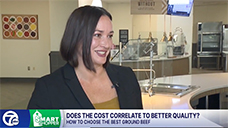 A screenshot of Sarah Martin on the news