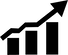 Icon of an arrow ascending up a line graph.