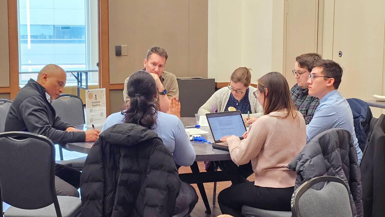 faculty and students discuss best practices